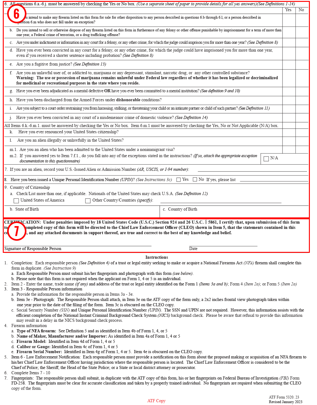 How to Fill Out ATF Form 23 Using a Gun Trust